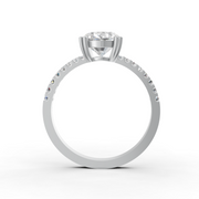 2.50Ct Oval Cut Moissanite Women Engagement Ring 14K Gold Plated